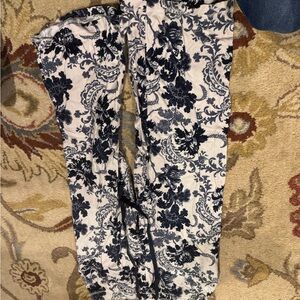 Felina Black and White Floral Pajama Pants